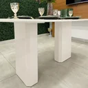Ver imagem 3 de Mesa de Jantar Orgânica Cora 180x100cm Base Duplo Off White Personal Art Design