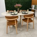 Ver imagem 5 de Mesa de Jantar Orgânica Cora 180x100cm Base Duplo Off White Personal Art Design