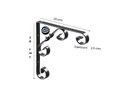 Ver imagem 2 de MFO2020 MAO FRANCESA COLONIAL 20CM. Suporte com design colonial em L de aço carbono com - Branco