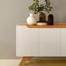 Buffet 4 Portas Grecia 1800 Mavaular Off White com Naturalle - 2