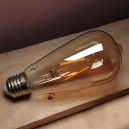 Kit 2 Lâmpada Filamento Led Retrô Decoração Vintage 4w Quente St64 Soquete Bocal E27 - 6