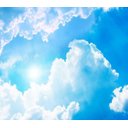 Ver imagem 2 de Papel De Parede Paisagem Céu Azul Nuvem Sol Raio Solar Gg868