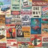 Papel De Parede Placas Garagem Vintage Kit 02 Rolos A258 - 2