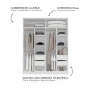 Ver imagem 6 de Guarda-Roupa Casal 4 Portas Bater Madrid Branco/Azul
