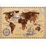 Papel De Parede Mapa Mundi Antigo Vintage Retro Gg860 - 2