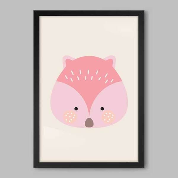 Quadro Infantil Cute Ursinho - 20x30cm - Moldura Caixa Preto - 1