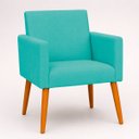 Ver mais imagens de Kit 2 Poltronas Decorativa para Sala Nina Suede Cores Pé Palito 30cm Castanho