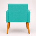 Ver imagem 2 de Kit 2 Poltronas Decorativa para Sala Nina Suede Cores Pé Palito 30cm Castanho