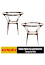 Ver imagem 5 de 4 Cadeiras Emily e Mesa Adaptada em Alumínio para Área, Jardim, Piscina - Capuccino