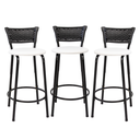 Ver imagem 1 de Kit 3 Banquetas para Balcão Cozinha Gourmet Junco Preto Bancada Ilha Banco 60cm Itagold