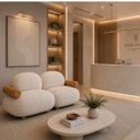 Ver imagem 3 de Sofá Leaf 180 cm 2 Lugares Orgânico Luxo Sala de Estar:Bouclê Off White
