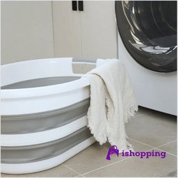Cesto Roupas 26l Balde Retráti Bacia Dobrável Silicone - 8
