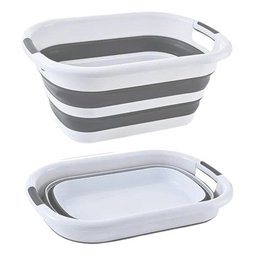 Cesto Roupas 26l Balde Retráti Bacia Dobrável Silicone - 2