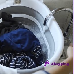 Cesto Roupas 26l Balde Retráti Bacia Dobrável Silicone - 7