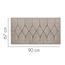 Ver imagem 2 de Painel Estofada Istambul Botão Capitonê 90cm Solteiro para Cama Box Quarto Suede Bege - Gat Magazine