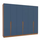 Ver imagem 2 de Guarda-roupa Casal Porto 6 Portas 4 Gavetas Freijó/azu L- Politorno