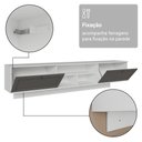 Ver mais imagens de Rack Suspenso para Tv até 80 Polegadas 218 Cm 2 Portas Branco/cinza Vik Madesa