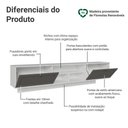 Ver imagem 4 de Rack Suspenso para Tv até 80 Polegadas 218 Cm 2 Portas Branco/cinza Vik Madesa