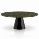 Ver imagem 1 de Mesa de Jantar Cone Oval 137x90 cm Tampo Mármore Vitória Régia Base Laca Preta