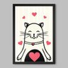 Quadro Infantil Love Baby - 60x40cm - Moldura Caixa Preto - 1