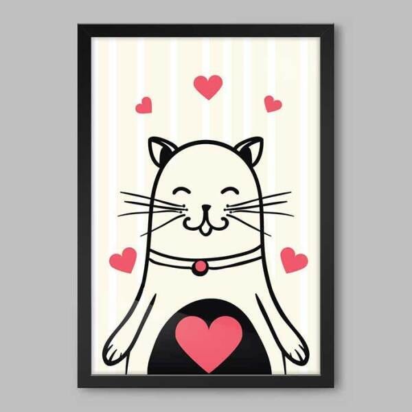 Quadro Infantil Love Baby - 20x30cm - Moldura Caixa Preto - 1