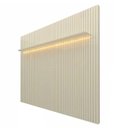 Ver imagem 1 de Painel Ripado 230x250 com Led para Tv 85 Polegadas Nobre Gelius Off White