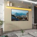 Ver imagem 3 de Painel Ripado 230x250 com Led para Tv 85 Polegadas Nobre Gelius Off White