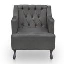 Ver imagem 1 de Poltrona para Sala de Estar Clássica Confortável e Reforçada Suede Elizabeth