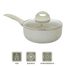 Panela Antiaderente Revestimento Cerâmico Ibiza Vanilla 16cm - Casambiente - 6