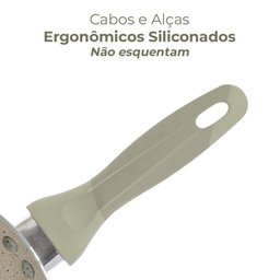 Panela Antiaderente Revestimento Cerâmico Ibiza Vanilla 16cm - Casambiente - 3