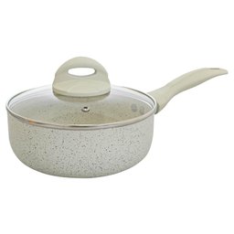 Panela Antiaderente Revestimento Cerâmico Ibiza Vanilla 16cm - Casambiente - 1