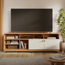 Ver imagem 5 de Rack para TV até 75 Polegadas 180cm 2 Portas com Rodízios Lima