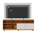 Ver imagem 6 de Rack para TV até 75 Polegadas 180cm 2 Portas com Rodízios Lima