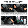 Caixa De Acessorio Porta Lenços Copo Garrafa Para Carro Preto:PRETO - 1