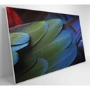 Ver mais imagens de Quadro Penas Verdes 90x60 Cm Vidro Impresso