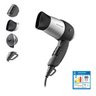 Secador De Cabelo Modelo Viagem Preto E Prata 1200W Bivolt - 3