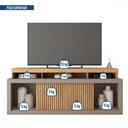 Ver imagem 5 de Rack Bancada para Tv 70 Polegadas Aegon Caemmun Buriti / Fendi