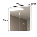 Ver imagem 3 de Armário de Banheiro 70cm 02 Portas com Espelho Ref 710 - Branco