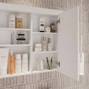 Ver imagem 4 de Armário de Banheiro 70cm 02 Portas com Espelho Ref 710 - Branco