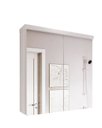 Ver imagem 2 de Armário de Banheiro 70cm 02 Portas com Espelho Ref 710 - Branco