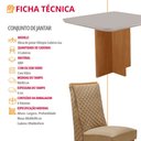 Ver imagem 7 de Mesa de Jantar Olimpia 90cm Tampo MDF Vidro Canto Copo com 4 Cadeiras Yasmin