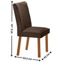 Ver imagem 4 de Conjunto Mesa de Jantar 180cm com 6 Cadeiras Estofadas Multimóveis Crrft-CON046 Madeirado/Off White