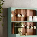 Ver imagem 5 de Cantinho do Café Rubi Armário para Cozinha Menta/tauari Ripado - Lukaliam Móveis