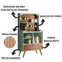 Ver imagem 2 de Cantinho do Café Rubi Armário para Cozinha Menta/tauari Ripado - Lukaliam Móveis