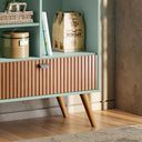 Ver imagem 4 de Cantinho do Café Rubi Armário para Cozinha Menta/tauari Ripado - Lukaliam Móveis