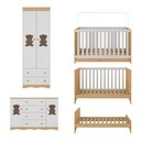 Ver mais imagens de Quarto de Bebê Completo C/ Berço Americano 3 em 1 Colchão Doçura Multimóveis Mp4674 Madeirado/