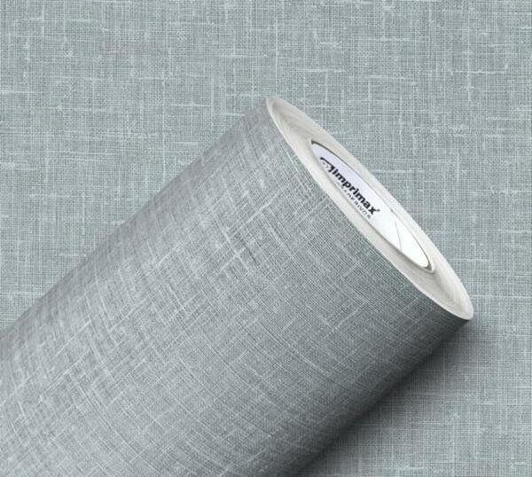 Papel Vinílico Adesivo Texturizado Brim Cinza 1 Mt X 60 Cm - 1