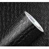 Papel Vinílico Adesivo Couro Preto 1 Mt X 60 Cm - Premium - 1