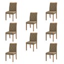Ver imagem 1 de Kit 8 Cadeiras Decorativas Sala de Jantar Luxo Anita Facto Fendi - Mozzelar