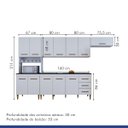 Ver mais imagens de Cozinha Modulada 12 Portas 3 Gavetas Atenas Kaiki Móveis:Branco